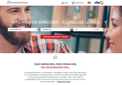 Screenshot von www.vhs-sprachtandem.de