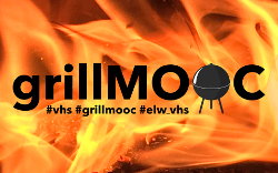 Schriftzug "grillMOOC" vor Flammenhintergrund  Uli Holzapfel